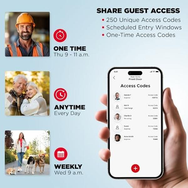 Kwikset Halo Wi-Fi Smart Lock, Keyless Entry Front Door Touchscreen Deadbolt, App Control, Grade AAA Certified, Easy Install No Hub, Venetian Bronze Finish, Digital Remote Lock