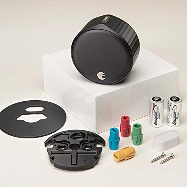 August Home, Matte Black Wi-Fi Connected Smart Keyless Entry Door Lock (4th Generation), Electronic Door Lock Fits Your Existing Deadbolt in Minutes, ‎AUG-SL05-M01-G01