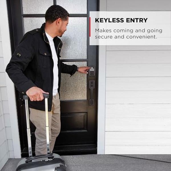 August Home, Matte Black Wi-Fi Connected Smart Keyless Entry Door Lock (4th Generation), Electronic Door Lock Fits Your Existing Deadbolt in Minutes, ‎AUG-SL05-M01-G01