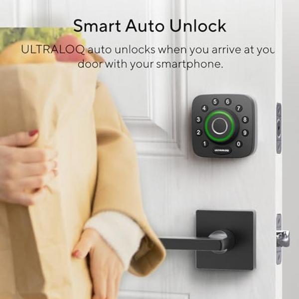 ULTRALOQ Smart Door Lock - U-Bolt Pro Smart Lock with WiFi - Keyless Entry Smart Door Lock - App Remote Access - Share Code - Auto Unlock - Auto Lock - Smart Deadbolt Lock