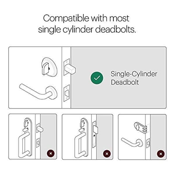 August Home, Matte Black Wi-Fi Connected Smart Keyless Entry Door Lock (4th Generation), Electronic Door Lock Fits Your Existing Deadbolt in Minutes, ‎AUG-SL05-M01-G01
