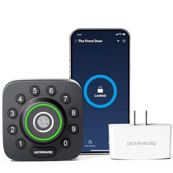 ULTRALOQ Smart Door Lock - U-Bolt Pro Smart Lock with WiFi - Keyless Entry Smart Door Lock - App Remote Access - Share Code - Auto Unlock - Auto Lock - Smart Deadbolt Lock