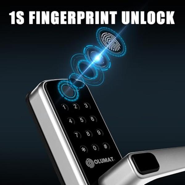 eufy Security Smart Lock C34, Keyless Entry Door Lock with Apple Home Ecosystem, Built-in Wi-Fi Deadbolt for Front Door or Back, Supports Matter, Alexa, Google Home, SmartThings