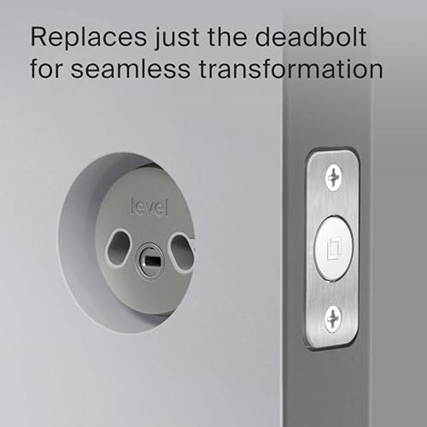 Level Bolt (Wi-Fi) Smart Deadbolt - Make Your Lock Smart & Keep Existing Hardware and Keys - Lock/Unlock from Anywhere - Level App for iOS & Android - Works with Apple Home, Alexa 