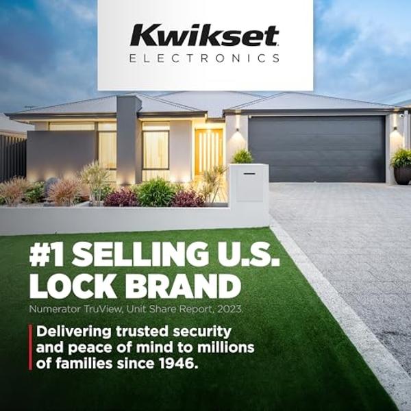 Kwikset Halo Select Smart Lock Keyless Entry Door Lock Wi-Fi and Matter Enabled Deadbolt No Hub Needed, Geofence Auto-Unlock, Grade AAA Certified, Easy Install, Matte Black Lifetim