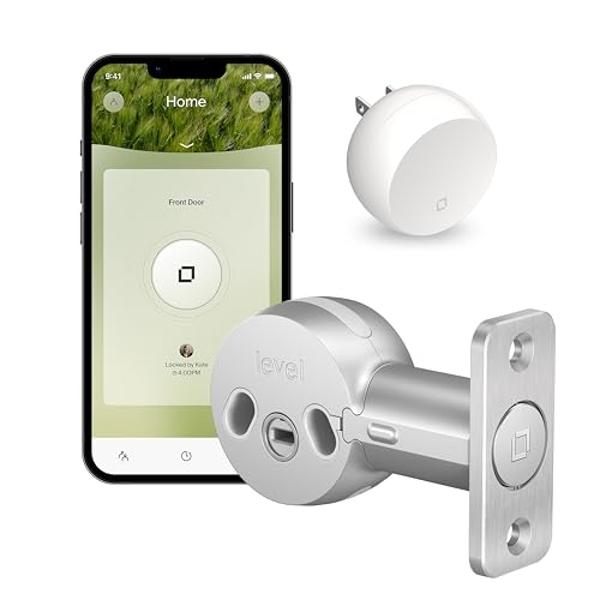 Smart Front Door Lock Set, APP Control Keyless Entry Door Lock with Handle, Smart Fingerprint Deadbolt, Anti-Peeping Electronic Keypad, Auto Lock, Easy Install, Black
