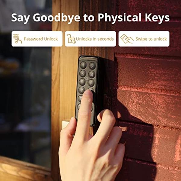 Kwikset Halo Select Smart Lock Keyless Entry Door Lock Wi-Fi and Matter Enabled Deadbolt No Hub Needed, Geofence Auto-Unlock, Grade AAA Certified, Easy Install, Matte Black Lifetim