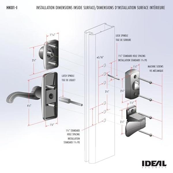 Storm & Screen Door Handle with Deadbolt Lock – Ideal Security Replacement for Storm Door Handle & Screen Door Lock Solution, Satin Gold