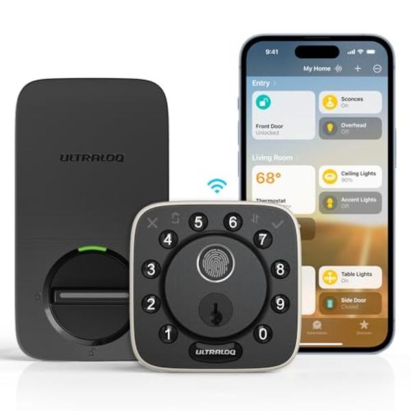 Kwikset Halo Select Smart Lock Keyless Entry Door Lock Wi-Fi and Matter Enabled Deadbolt No Hub Needed, Geofence Auto-Unlock, Grade AAA Certified, Easy Install, Matte Black Lifetim