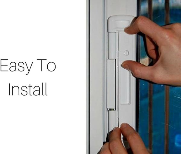 CAL Double-Bolt Lock for Glass Sliding Doors - Advanced Technology to Keep Your Family Safe and Secure - High Security Lock - Virtually Burglar Proof (Double Bolt Lock + Premium Ha
