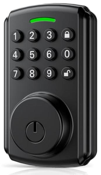 Devo G3 Door Lock for Front Door, 6 in 1 Fingerprint Keyless Entry Door Lock with Doorbell, Built-in Wi-Fi Smart Lock Deadbolt with App Remote Control, Easy Install No Hub, IP54 Wa