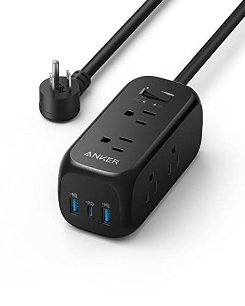 CCCEI Heavy Duty Power Strip Surge Protector with 15A, 6 Plug Industrial Shop Workshop Garden Metal Multiple Outlets, 6FT Extension Cord 1200 Joules ETL Listed, Yellow