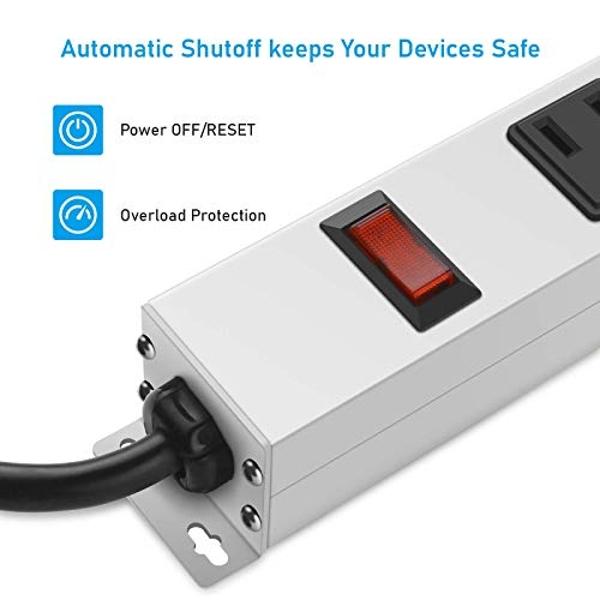 ADJ PC100A power strip single rack space unit with 8 on off lighted toggle switches and 15 amp breaker