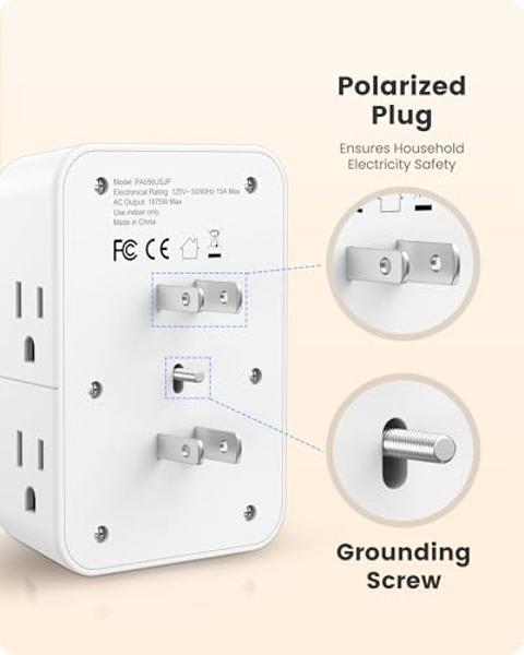 Anker USB C Power Strip, 521 Power Strip with 3 Outlets and 30W USB C Charger for iPhone14/13,5 ft Extension Cord, Power Delivery High-Speed Charging Station for Dorm Room, Office,