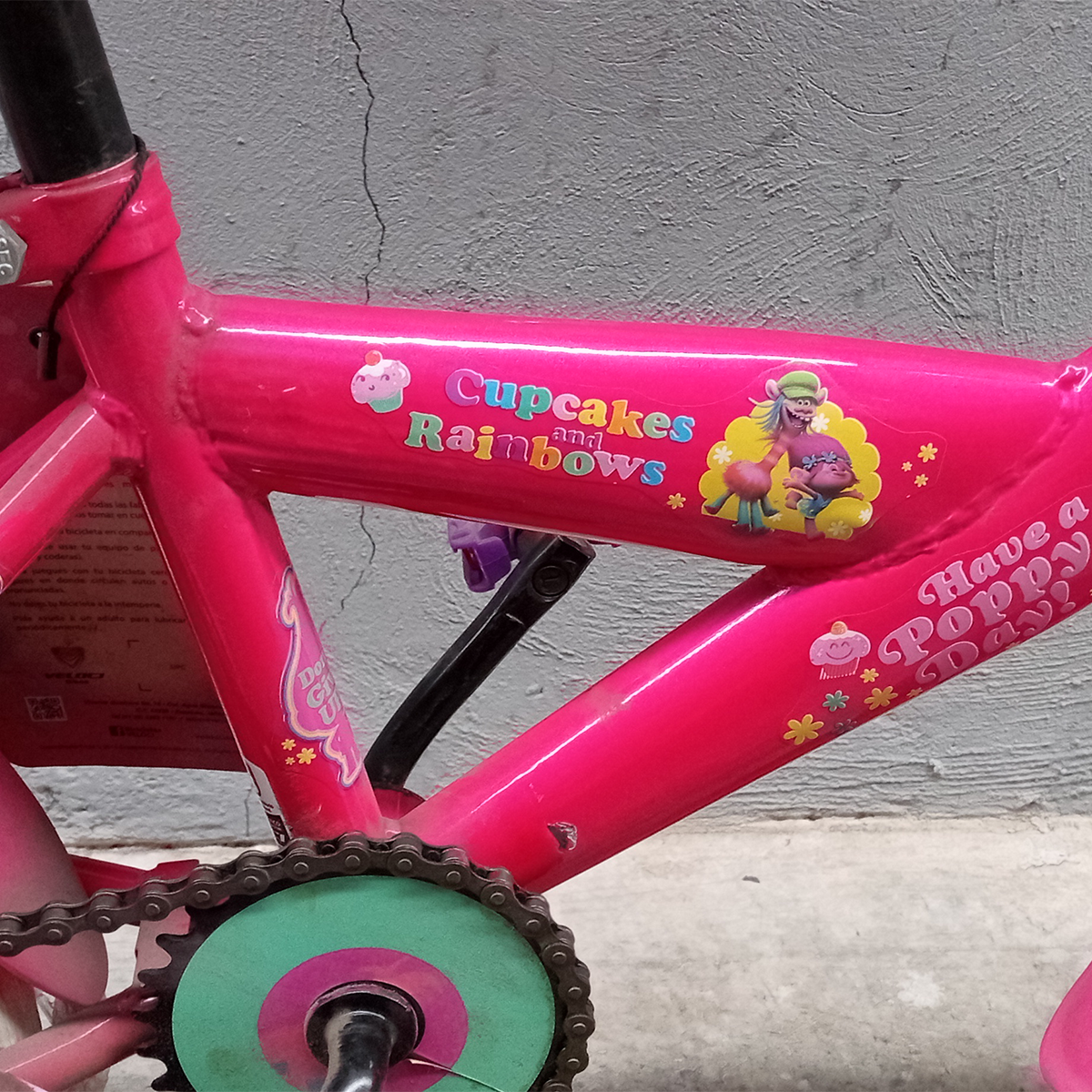 Bicicleta Veloci Reacondicionado Trolls R12 Rosa