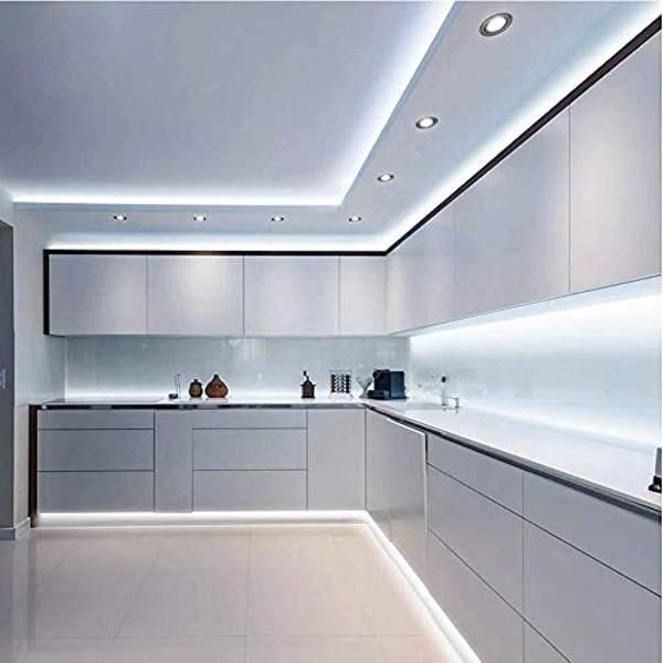 Govee 32.8ft White LED Strip Lights, 6500K Dimmable LED Light Strip with Control Box, Bright 600 LEDs, Daylight White Lights for Mirror, Under Cabinet, Living Room, Study, Wardrobe