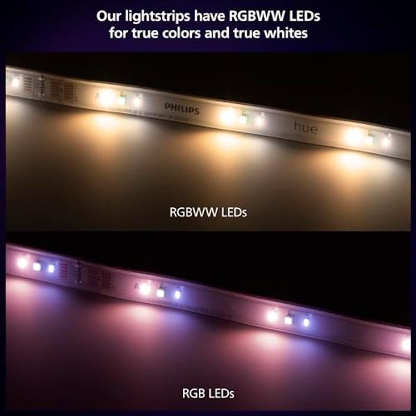 Philips Hue Indoor 10 Ft Smart LED Solo lightstrip Base Kit - 1 Pack - Control with Hue App - Compatible with Alexa, Google Assistant and Apple HomeKit