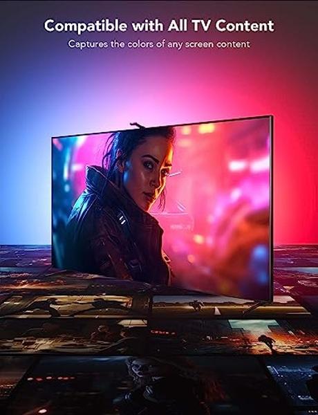 Govee Envisual TV LED Backlight T2 with Dual Cameras, 21ft RGBIC Wi-Fi LED Strip Lights for 98-100 inch TVs, Double Strip Light Beads, for Home Decorations, Smart App Control, Musi