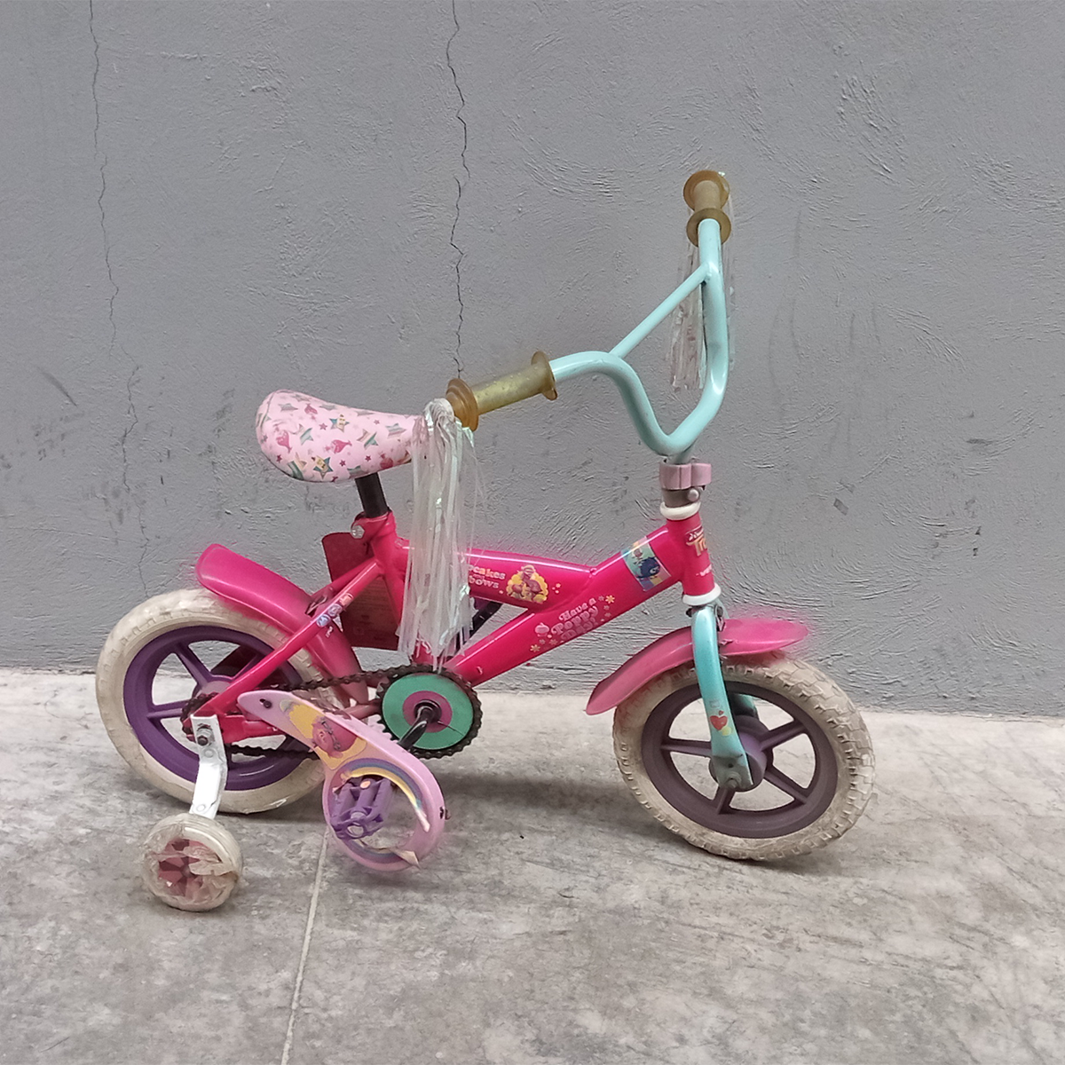 Bicicleta Veloci Reacondicionado Trolls R12 Rosa