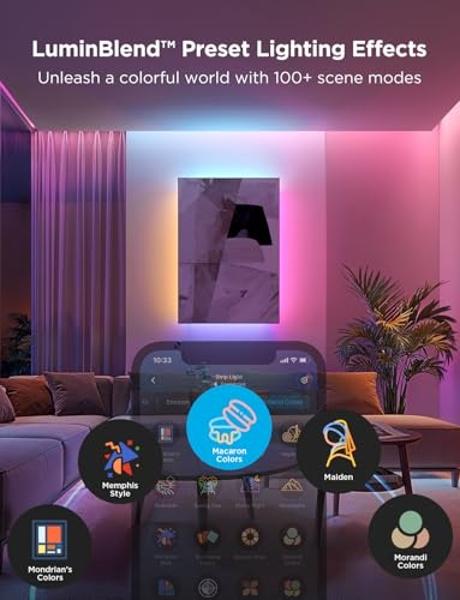 Govee RGBIC Strip Light 2 Pro with Matter, 16.4ft Smart LED Strip Lights Work with Alexa and Google Assistant, DIY Color Changing Light Strip, LED Lights for Bedroom, Cabinet, Part