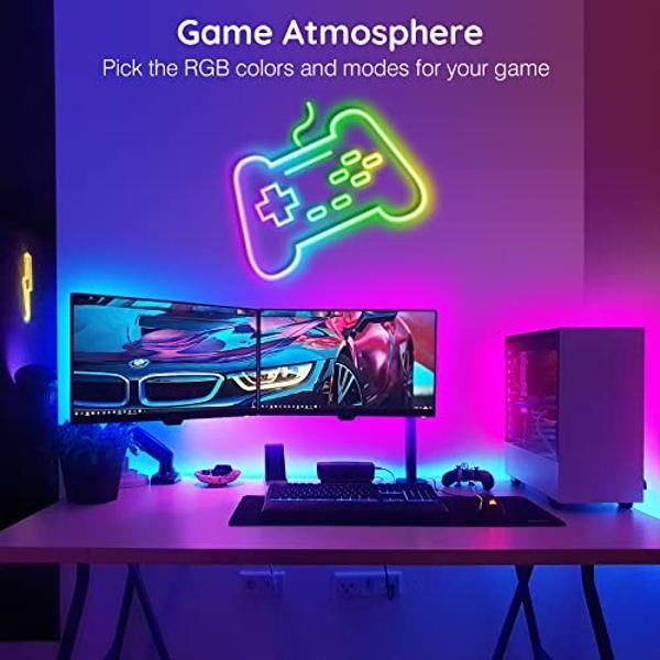 Govee TV Backlight 3 Lite with Fish-Eye Correction Function Sync to 75-85 Inch TVs, 16.4ft RGBICW Wi-Fi LED Strip Lights with Camera, 4 Colors in 1 Lamp Bead, Voice and APP Control