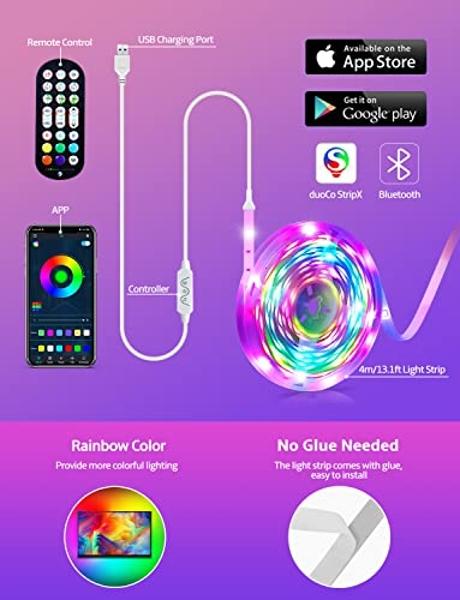 Govee TV Backlight 3 Lite with Fish-Eye Correction Function Sync to 75-85 Inch TVs, 16.4ft RGBICW Wi-Fi LED Strip Lights with Camera, 4 Colors in 1 Lamp Bead, Voice and APP Control
