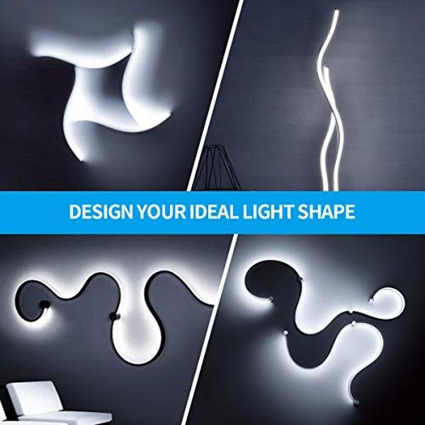 Led Strip Lights 50.5ft White Dimmable Led Light Strip Flexible Rope Lights Kits with 24v Etl Power Supply, Adhesive Clips, Dimmer Switch and Connectors for Indoor Decor