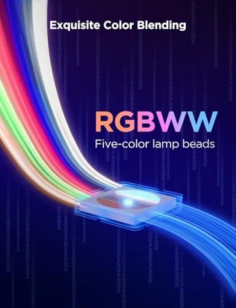Govee RGBIC Strip Light 2 Pro with Matter, 16.4ft Smart LED Strip Lights Work with Alexa and Google Assistant, DIY Color Changing Light Strip, LED Lights for Bedroom, Cabinet, Part