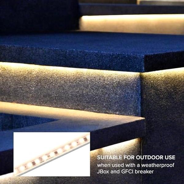 Govee RGBIC LED Strip Lights 32.8ft with Covers, Smart Lights Work with Alexa and Google Assistant, LED Diffuser Channel with LED Lights for Bedroom, Skirting Lines, Studio, Cabine