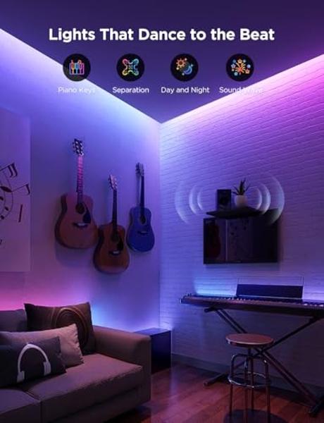 Govee RGBIC Strip Light 2 Pro with Matter, 16.4ft Smart LED Strip Lights Work with Alexa and Google Assistant, DIY Color Changing Light Strip, LED Lights for Bedroom, Cabinet, Part