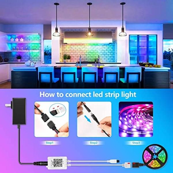 MY BEAUTY LIGHT White LED Strip Lights,16.4ft Dimmable LED Light Strip,12v Flexible LED Rope Lights Kits for Kitchen Cabinet Mirror Bedroom Party Decor