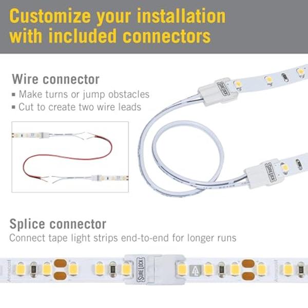 Armacost Lighting 132210 8.2 ft. LED Tape Light Soft White (2700K) RibbonFlex Pro Series 60, Dimmable, 250 Lumens per ft., 12-Volt