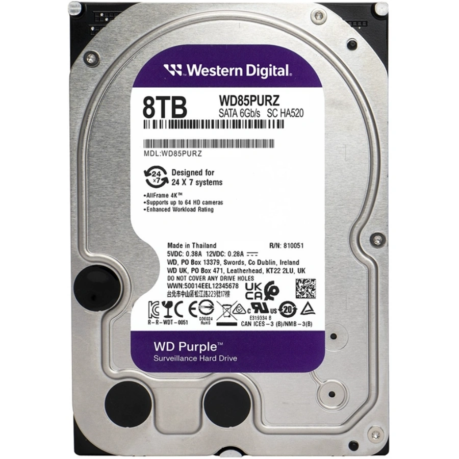 DD WD NUEVO 8TB 3.5" PURPLE WD85PURZ