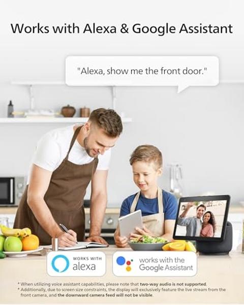 PHILIPS Security Video Doorbell Camera Wireless (Chime Included), No Monthly Fee, Dual Cameras 2K FHD with Motion Detection, 2-Way Audio, Supports Alexa & Google Assistant, Battery
