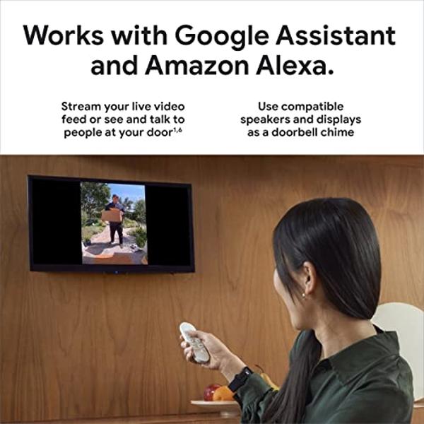 Google Nest Doorbell - (Wired, 2nd Gen) - Wired Video Doorbell Camera - Doorbell Security Camera - Linen