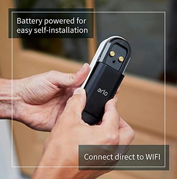 Arlo Essential Wireless Video Doorbell Security Camera & Chime, 1080p HD, 2-Way Audio, Smart Package & Motion Detection, Loud Siren, Night Vision, with Free Trial of Arlo Secure, A