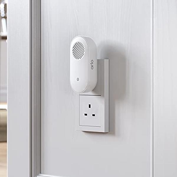 Arlo Essential Wireless Video Doorbell Security Camera & Chime, 1080p HD, 2-Way Audio, Smart Package & Motion Detection, Loud Siren, Night Vision, with Free Trial of Arlo Secure, A