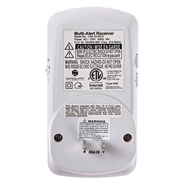 Safeguard Supply Wireless Doorbell Kit- 1000' Range Plug In Doorbell Ideal As Hearing Impaired Doorbell & Deaf Doorbell - Available 95dB Volume Setting & Attention Grabbing Flashin