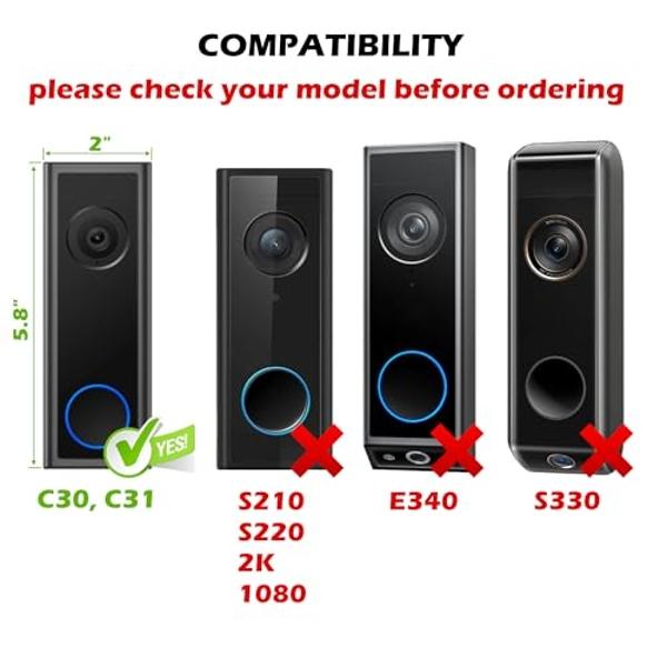 Safeguard Supply Wireless Doorbell Kit- 1000' Range Plug In Doorbell Ideal As Hearing Impaired Doorbell & Deaf Doorbell - Available 95dB Volume Setting & Attention Grabbing Flashin