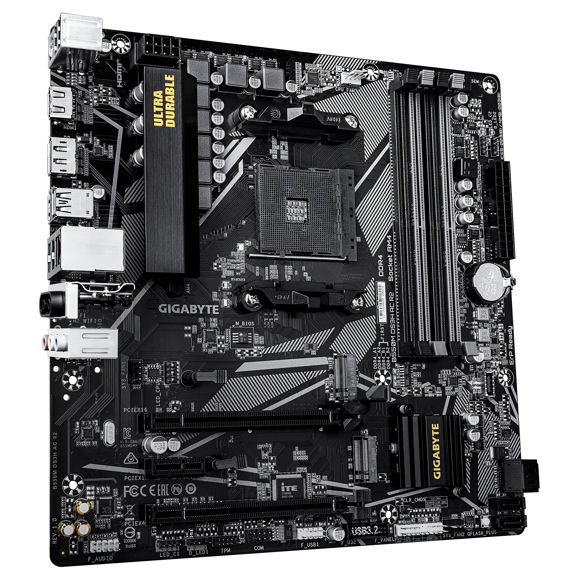 MB GIGABYTE B550M DS3H AC R2 RYZEN AM5 DDR4 128GB M-ATX B550M DS3H AC R2