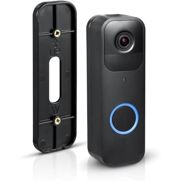Wasserstein No-Drill Mount Compatible with Blink Video Doorbell - Wall Mount/Mounting Bracket for Blink Security Wireless System (Black)