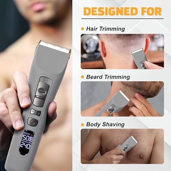 Brio Beardscape V1 Beard Trimmer for Men Professional with Low Friction Ceramic Blade, Cordless Professional Hair Trimmer for Barbers with 4 Hrs of Long Battery Timing, Ideal for B