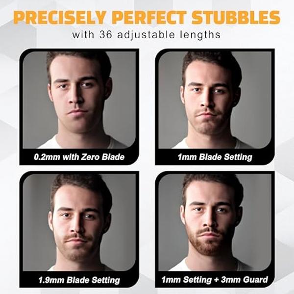 Brio Beardscape V1 Beard Trimmer for Men Professional with Low Friction Ceramic Blade, Cordless Professional Hair Trimmer for Barbers with 4 Hrs of Long Battery Timing, Ideal for B