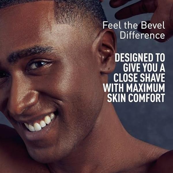 Bevel Electric Shaver for Men, Electric Foil Shaver, Wet and Dry Electric Razor, Waterproof, Fast Charging, Cordless Rechargeable, Black