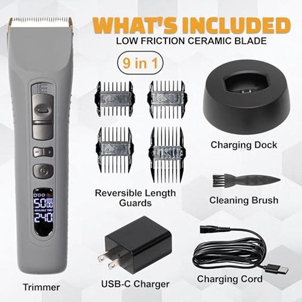 Brio Beardscape V1 Beard Trimmer for Men Professional with Low Friction Ceramic Blade, Cordless Professional Hair Trimmer for Barbers with 4 Hrs of Long Battery Timing, Ideal for B