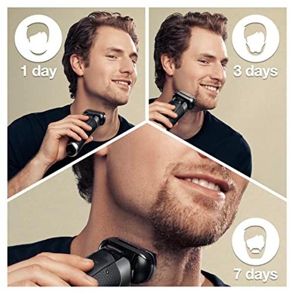 Braun Electric Razor for Men, Series 9 Pro 9465cc Wet & Dry Electric Foil Shaver with ProLift Beard Trimmer, Cleaning & Charging SmartCare Center, Head Shavers for Bald Men, Noble 
