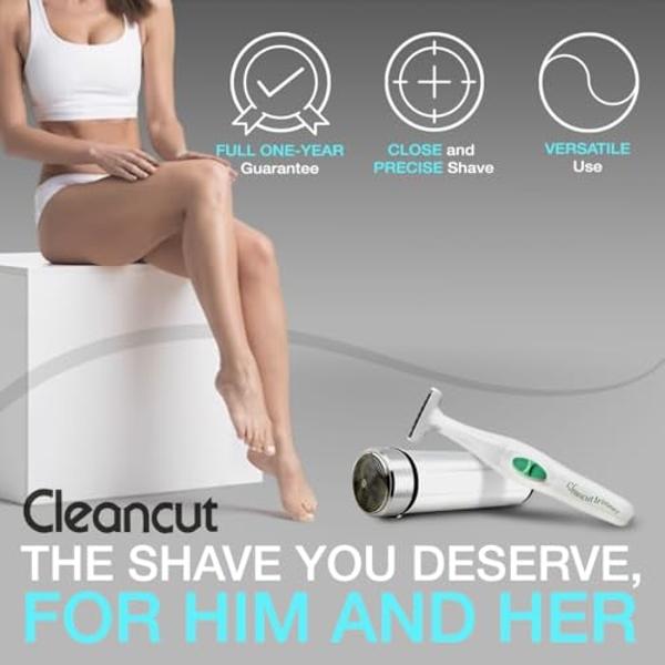 Cleancut Shaving Bundle - ES412 Personal Shaver & K30SP Replacement Kit - No Nicking or Cutting - Cordless, Electric Shaver for Men & Women - Personal, Pubic, Intimate Area Shaver 