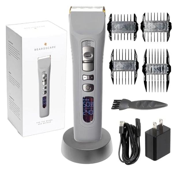 Brio Beardscape V1 Beard Trimmer for Men Professional with Low Friction Ceramic Blade, Cordless Professional Hair Trimmer for Barbers with 4 Hrs of Long Battery Timing, Ideal for B