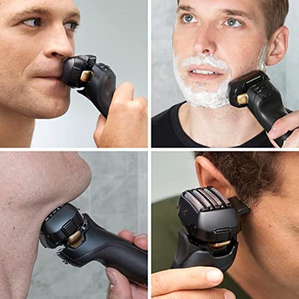 Panasonic Electric Razor for Men, Electric Shaver, ARC5 with Premium Automatic Cleaning and Charging Station, Wet Dry Shaver Men, Cordless Razor, with Pop-Up Trimmer ES-LV97-K, Bla
