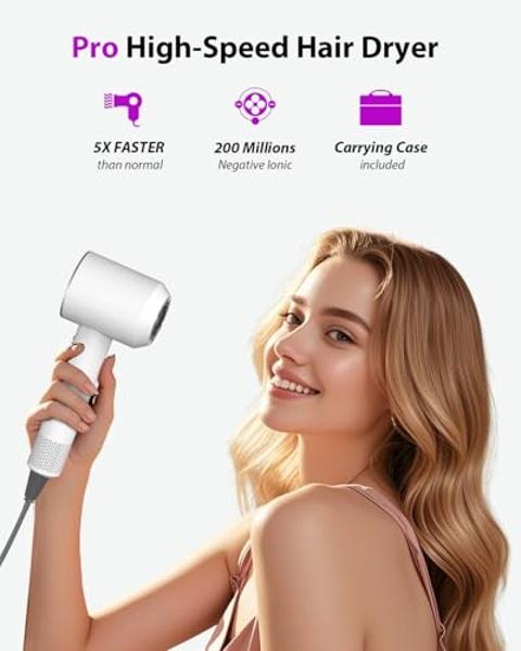 Conair Double Ceramic Hair Dryer with Diffuser | Blow Dryer with Ionic Conditioning | Includes Diffuser and Concentrator | Amazon Exclusive